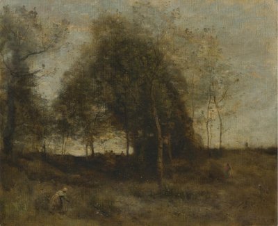 Abend in der Normandie von Jean Baptiste Camille Corot